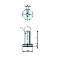 ナベヤ アジャストクランプ用サポートスクリュー APC12S 1セット(4個)（直送品）