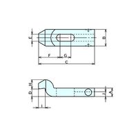 ナベヤ クランプアヒル型 7110Kー12 7110K-12 1セット(2個)（直送品）