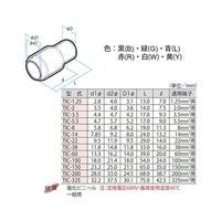 スズデン 絶縁キャップ(圧着端子8mm2用)黒 1パック(100個入) TIC-8B 1パック(100個) 62-2205-32（直送品）