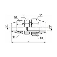 アソー ACE Fittings(エースフィティング)フレアー式継手 異径両口フレアージョイント FE FE-0203 1個（直送品）