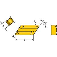 SANDVIK TーMax 旋削用ネガ・チップ S1P KNUX 16 04 05R11 1セット(10個)（直送品）