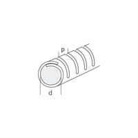 スズデン スリットチューブ 10m(内径8mm)黒 STU-08B 1袋 62-2203-88（直送品）