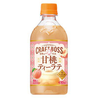 サントリー クラフトボス 世界のTEA 甘桃ティーラテ ホット 450ml 1箱（24本入）（わけあり品）