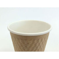 ケーピープラテック 紙コップ エンボススリーブカップ ナチュラル 260mL KMW-240 54512 1袋(50個)（わけあり品）