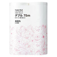 トイレットペーパー ダブル 2.5倍巻き 6ロール 75m フラワーブレンド 1ケース（6ロール×8パック）オリジナル品 日本製紙クレ オリジナル（わけあり品）