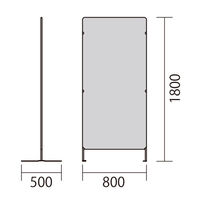 アスクル　マルチワーク　制菌・防炎クロススクリーン 幅800×奥行500×高さ1800mm　グリーン　1台 オリジナル（わけあり品）