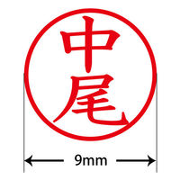 認印 プラス ネームキューブ 中尾 ブルー 浸透印 61593 1個（直送品）