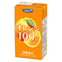 エルビー オレンジ100％ジュース 125ml 1セット(48本) 紙パック