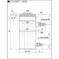理研機器 リケン ユアツシリンダ DC4-100VC 1個（直送品）
