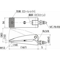 理研機器 リケン ユアツシリンダ W-01T 1個（直送品）