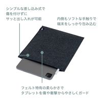 ナカバヤシ Cloud Felt 11インチ スリーブケース ダークグレー TBC-FC112501DGY 1個
