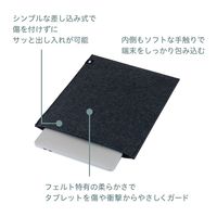 ナカバヤシ Cloud Felt 14インチ スリーブケース ダークグレー SZC-FC142501DGY 1個