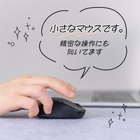ナカバヤシ 無線静音 軽量ミニマウス 3ボタン BlueLED ブラック MUS-RKT249BK 1個