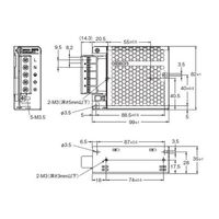 エスコ DC24V/ 30W スイッチングパワーサプライ(正面取付) EA940DN-81A 1個（直送品）