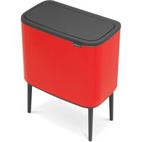 おしゃれ タッチ式 脚付き ゴミ箱 分別 かわいい コンパクト フタ付 ブラバンシア 316104 Boタッチビン11+23L レッド（直送品）