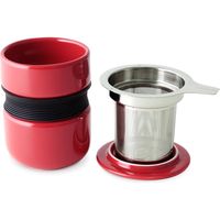 FORLIFE JAPAN カーヴアジアンスタイル ティーカップRed 383RED 1個（直送品）