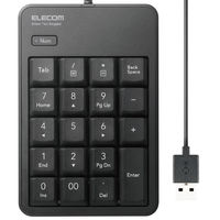 テンキー 有線 USB接続 抗菌 静音 メンブレン TK-TCM021SKBK ブラック 1個 エレコム（直送品）