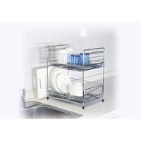 パール金属 水切りラック 2段 ステンレス製 まな板受け付き アットアクア 335650 1個（直送品）