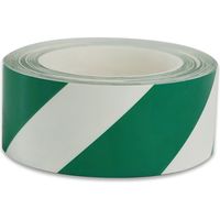 セーフラン安全用品 耐摩耗ラインテープ 緑/白 15625 1巻