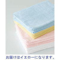 テンダイ　ライトカラーフェイスタオル　イエロー　1パック（5枚入）（わけあり品）