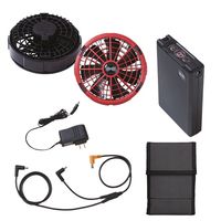 空調服(R)エレファン(R) 半袖ブルゾン シルバー×レッド 18Vファンバッテリーセット S EK3630-6-S-SK23011R7（直送品）
