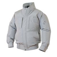 空調服(R)エレファン(R) 長袖ブルゾン シルバー×グレー 18Vファンバッテリーセット 5L EK3540-6-5L-SK23011K5（直送品）