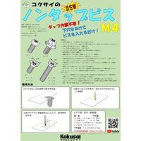 コクサイ ノンタップビス 皿頭 腰パック 4×25mm タッピンねじ 下穴専用 高強度 1100100000679 1箱(約375本入)（直送品）
