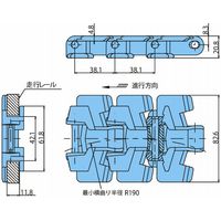 椿本チエイン (株)椿本チエイン プラトップチェーン TPUHーBO形 TPUH1143ーBOーTーLFBーL 1セット(2L)（直送品）