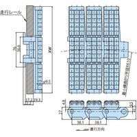 椿本チエイン (株)椿本チエイン カーブドアキュムレーションチェーン TPUSーLBP形 TPUS1905ーTーLBPーL 1セット(2L)（直送品）
