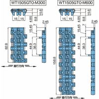 (株)椿本チエイン プラスチックモジュラーチェーン WT1505GTOーM形 WT1505GTOーM300ーALFーL 1セット(2L)（直送品）