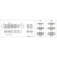 椿本チエイン (株)椿本チエイン リーフチェーン AL形 AL522ーRPーL 1セット(3L)（直送品）