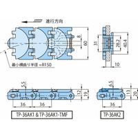 椿本チエイン (株)椿本チエイン プラトップチェーン TPー36AK形 TPー36AK1ーTMFーL 1セット(2L)（直送品）