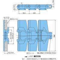 椿本チエイン (株)椿本チエイン プラトップチェーン TPUーLH形 TPー880TABーK325ーALFーL 1セット(2L)（直送品）