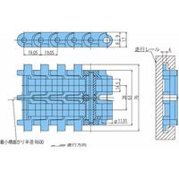椿本チエイン (株)椿本チエイン プラブロックチェーン RSPーCUー2形 RSP60ーCUーLFGー2ーL 1セット(2L)（直送品）