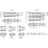 椿本チエイン (株)椿本チエイン ラムダコーティングチェーン(NP仕様) RS80ーLMDNPー1ーRPーL 1セット(3L)（直送品）
