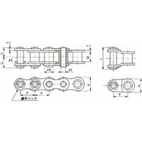 椿本チエイン (株)椿本チエイン ホローピン RS形チェーン RS50ーHPーL 1セット(3L)（直送品）