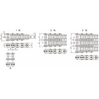 椿本チエイン (株)椿本チエイン 強力チェーン RS240ーHTー3ーRPーL 1セット(3L)（直送品）