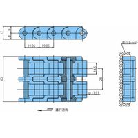 椿本チエイン (株)椿本チエイン プラブロックチェーン RSPー2形 RSP60ーALFー2ーL 1セット(2L)（直送品）