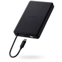 モバイルバッテリー 10000mAh ケーブル一体型 コンパクト 軽量 30W DEーC84ー10000BK 1個 エレコム