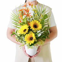 ストア・エキスプレス ひまわり造花アレンジ 8730-6266 1個 55-100-32-1（直送品）