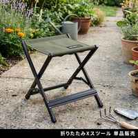 住まいスタイル Xスツール モスグリーン 1脚（直送品）