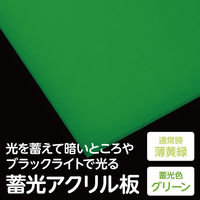 アーテック 蓄光アクリル板 薄黄緑/グリーン 590×350×3mm 46939 1枚（直送品）