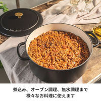 バッラリーニ ベラモンテ ラウンド 鋳物ホーロー鍋 トリュフブラック 24cm 4L IH・ガス兼用 1個 ツヴィリングJ.A.ヘンケルスジャパン（わけあり品）