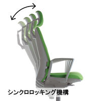 アイコ(AICO) オフィスチェア ローバック サークル肘付 防汚性布張り仕様 OS-2215SJ(FG3)DBU 1脚（直送品）