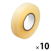 アスクル 「現場のチカラ」電気絶縁用 ビニールテープ 透明  幅19mm×長さ20m 10巻 オリジナル