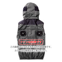 村上被服 ミドルファンフードベスト M シルバーグレー V1129-39-M(2枚入) 1セット(2枚入)（直送品）