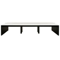 【車上渡し】アール・エフ・ヤマカワ ソリード フリーアドレス用デスク 幅3600×奥行1200×高さ720mm ホワイト/ブラック 1台（直送品）