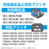 キヤノン（Canon）用 互換インク CC-C380381XL5PK BCI-380381XLシリーズ互換 1パック（5色入）（直送品）