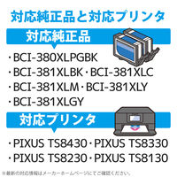 キヤノン（Canon）用 互換インク CC-C380381XL6PK BCI-380381XLシリーズ互換 1パック（6色入）（直送品）