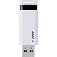 USBメモリ 128GB ノック式 USB3.1(Gen1)対応 ホワイト MF-PKU3128GWH エレコム 1個（直送品）